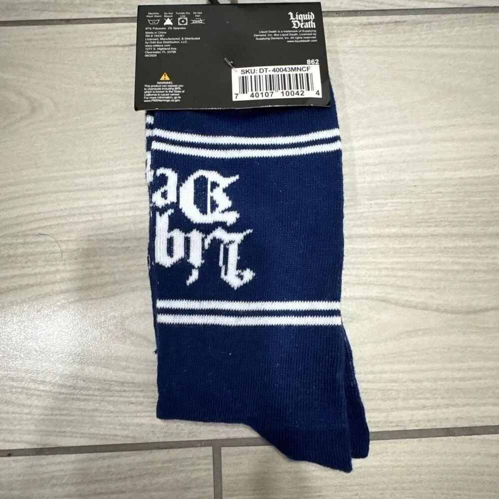 NWT liquid death‎ socks men’s size 6-12